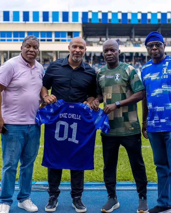 Super Eagles Coach Eric Chelle Attends NPFL Clash, Scouts Talent for Unity Cup