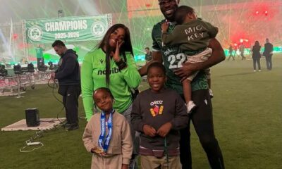 Francis Uzoho Helps AC Omonia Clinch 2025/26 Cypriot First Division Title, celebrates with family