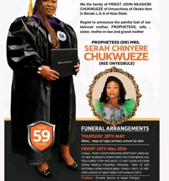 Samuel Chukwueze Family Announces Funeral Plans for Late Mother