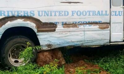 Rivers United Players, Officials Escape Serious Harm in Road Accident En Route to Federation Cup Clash