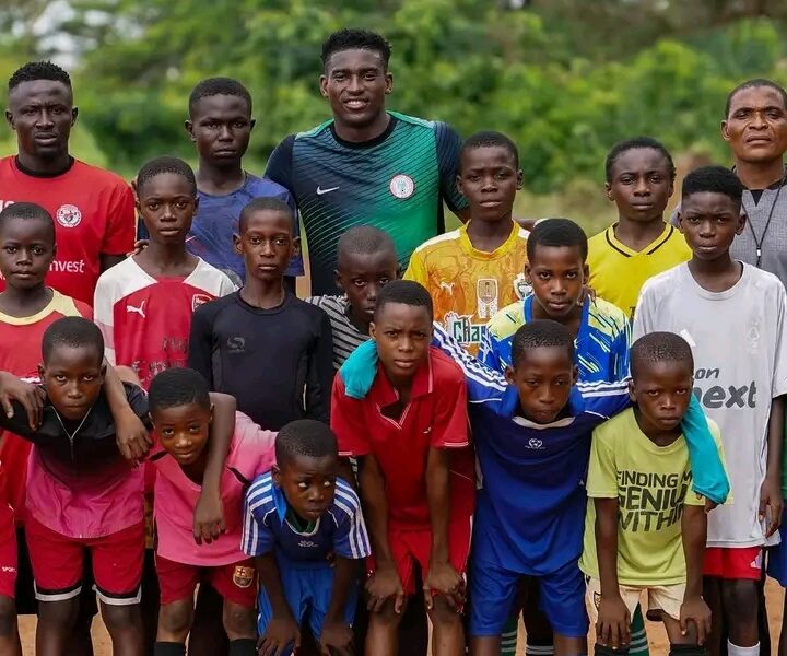 Taiwo Awoniyi Spends Holiday in Ilorin, Inspires Young Footballers in Kwara