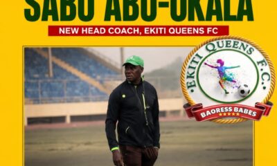 NWFL: Coach Sabo Abu Okala Appointed Head Coach of Ekiti Queens FC
