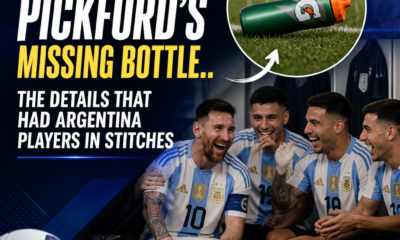 Argentina players find Jordan Pickford’s penalty notes on water bottle after World Cup semi-final win