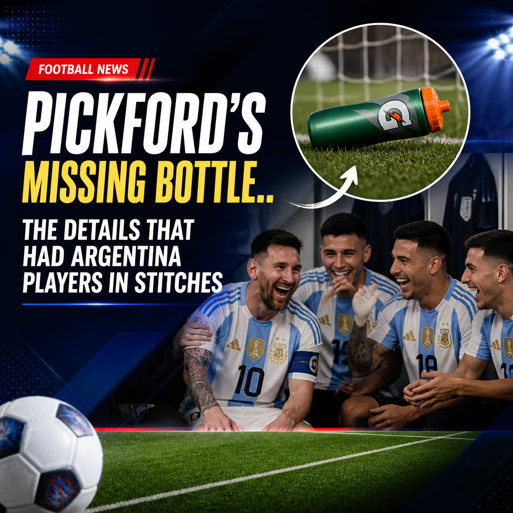 Argentina players find Jordan Pickford’s penalty notes on water bottle after World Cup semi-final win Argentina players find Jordan Pickford’s penalty notes on water bottle after World Cup semi-final win
