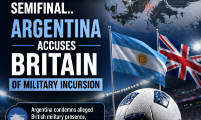 Argentina accuses UK warship of ‘illegal’ incursion hours after World Cup win over England