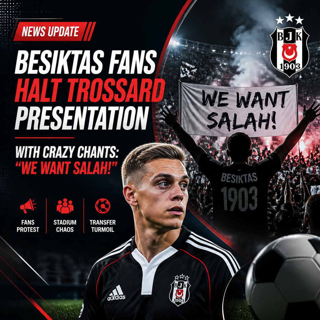 Mohamed Salah chants drown out Leandro Trossard unveiling as Besiktas fans demand star signing Mohamed Salah chants drown out Leandro Trossard unveiling as Besiktas fans demand star signing
