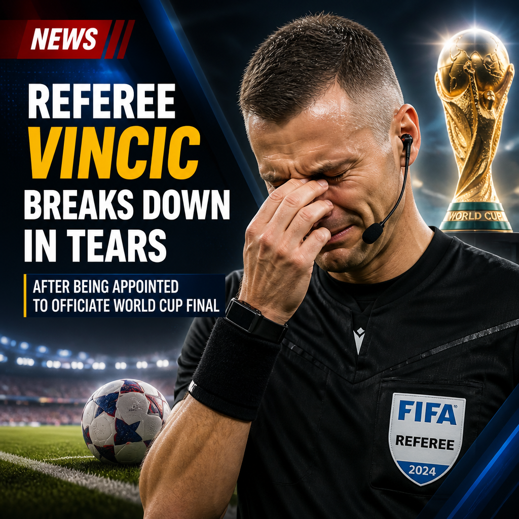 Slavko Vincic in tears after being chosen to referee 2026 World Cup final between Spain and Argentina Slavko Vincic in tears after being chosen to referee 2026 World Cup final between Spain and Argentina