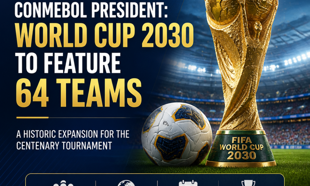 World Cup 2030 ‘set for historic expansion to 64 teams’, says CONMEBOL chief Dominguez