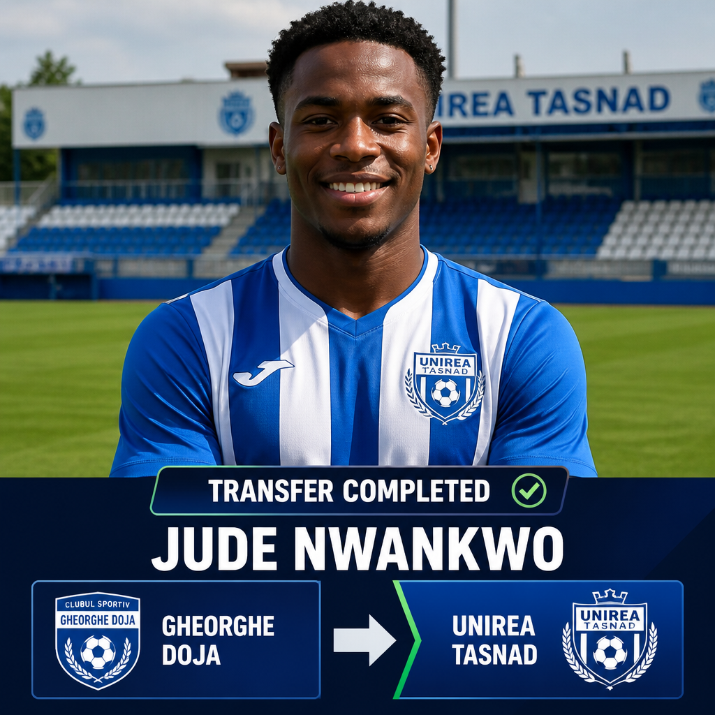 Jude Nwankwo seals switch to Unirea Tasnad as Nigerian defender moves on free