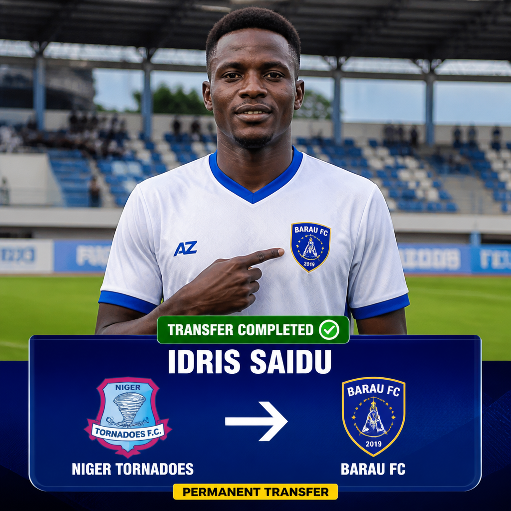 Idris Saidu: Nigerian left-back joins Barau FC from Niger Tornadoes in NPFL move