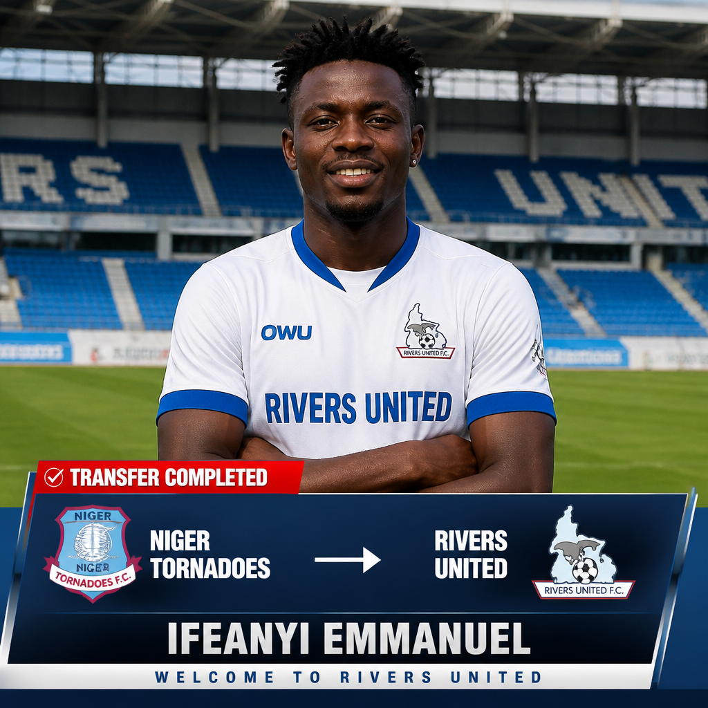 Rivers United sign Nigerian goalkeeper Ifeanyi Emmanuel from Niger Tornadoes