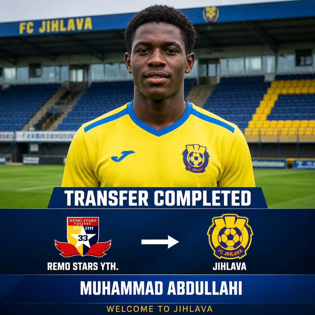 Muhammad Abdullahi: Nigerian defender joins Jihlava from Remo Stars Youth Academy