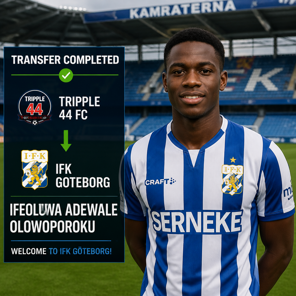 Ifeoluwa Adewale Olowoporoku: Nigerian teenager joins IFK Goteborg from Tripple 44 FC