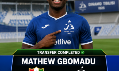 Mathew Gbomadu: Nigerian striker joins Dinamo Tbilisi from Estrela Amadora on permanent deal