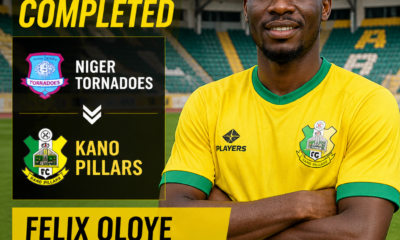 Felix Oloye seals free transfer switch to Kano Pillars from Niger Tornadoes
