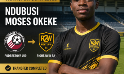 Ndubusi Moses Okeke: Nigerian centre-back rejoins Right2Win SA from Podbrezova U19