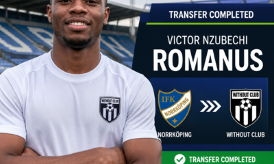 Victor Nzubechi Romanus: Nigerian midfielder leaves Norrkoping to become free agent
