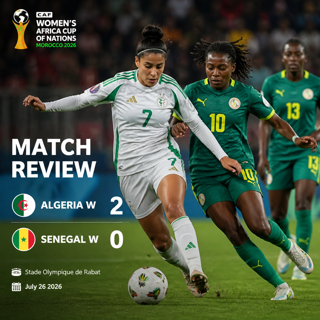 Algeria women claim confident Afcon opening win over Senegal in Algiers