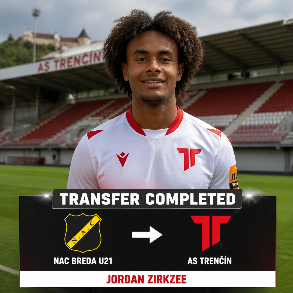 Jordan Zirkzee: Dutch-Nigerian forward joins AS Trencin on free transfer from NAC Breda U21