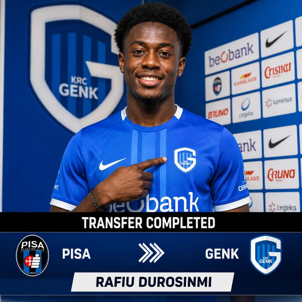 Rafiu Durosinmi: Nigeria striker joins Genk from Pisa in €10.5m deal
