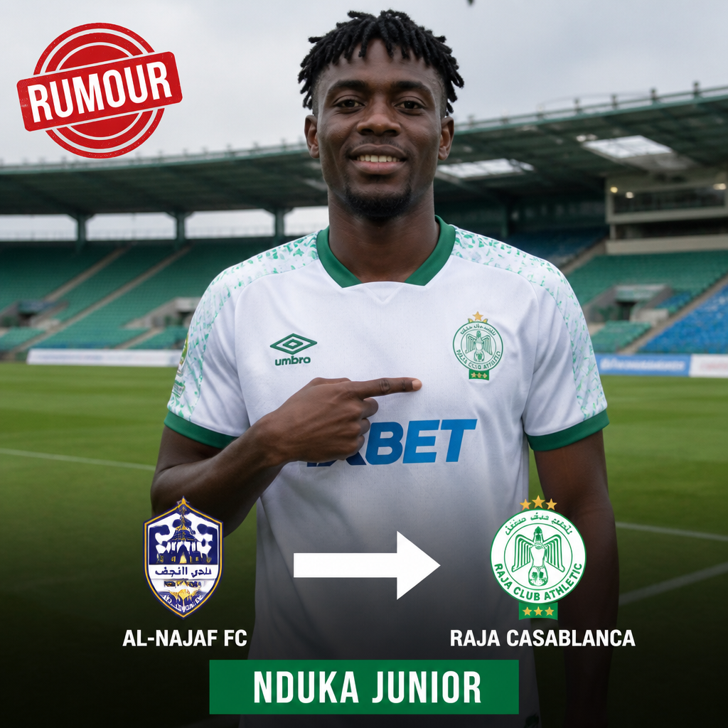 Nduka Junior: Nigerian defender at Al-Najaf FC linked with Raja Casablanca move