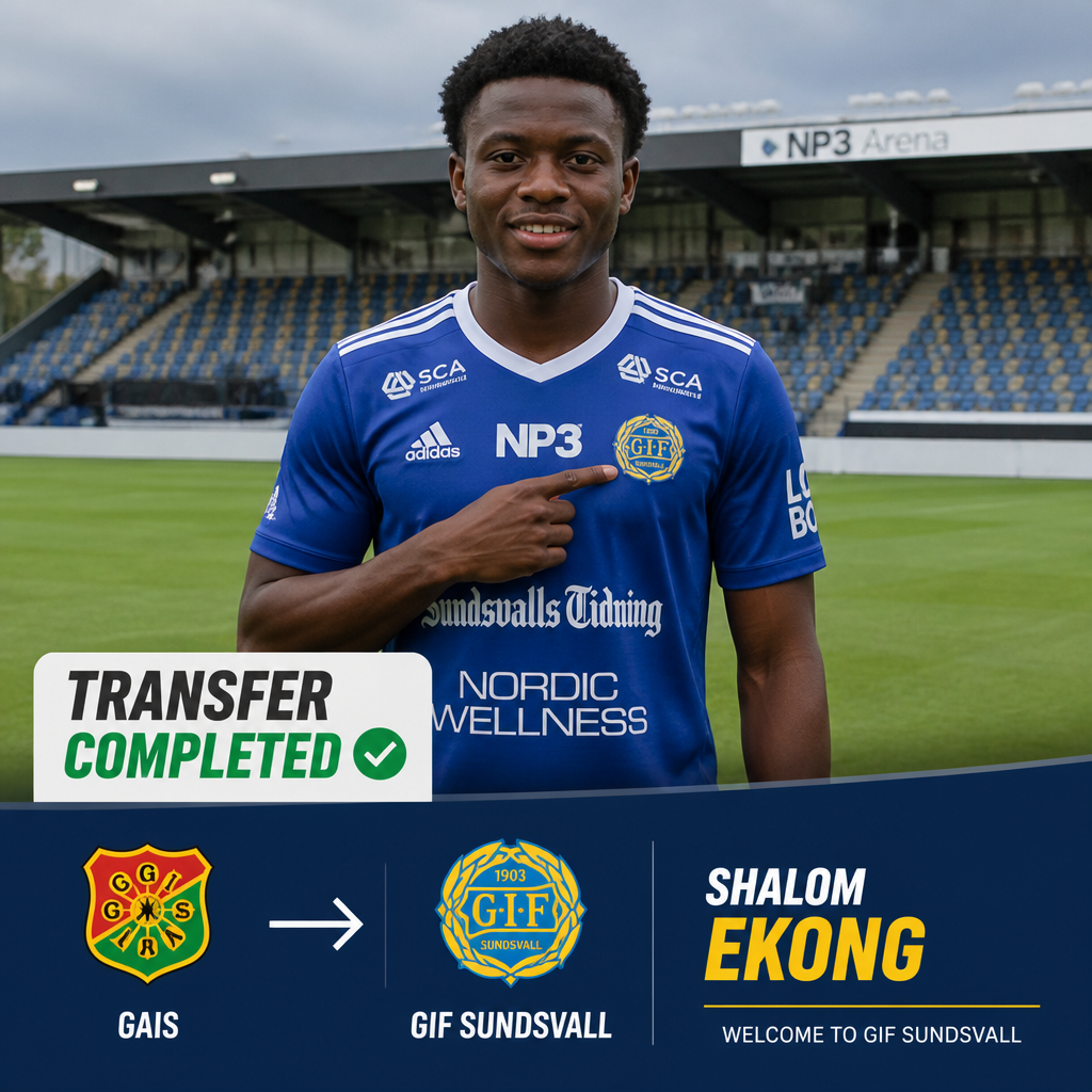 Shalom Ekong: Swedish-Nigerian striker joins GIF Sundsvall on loan from GAIS Shalom Ekong: Swedish-Nigerian striker joins GIF Sundsvall on loan from GAIS
