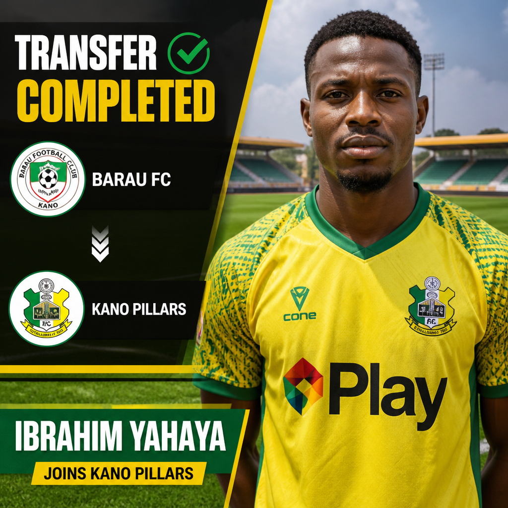 Ibrahim Yahaya seals Kano Pillars move as NPFL side add Nigeria winger from Barau FC