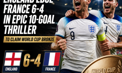 England 6-4 France: Saka hat-trick and Mbappe record in World Cup bronze medal epic