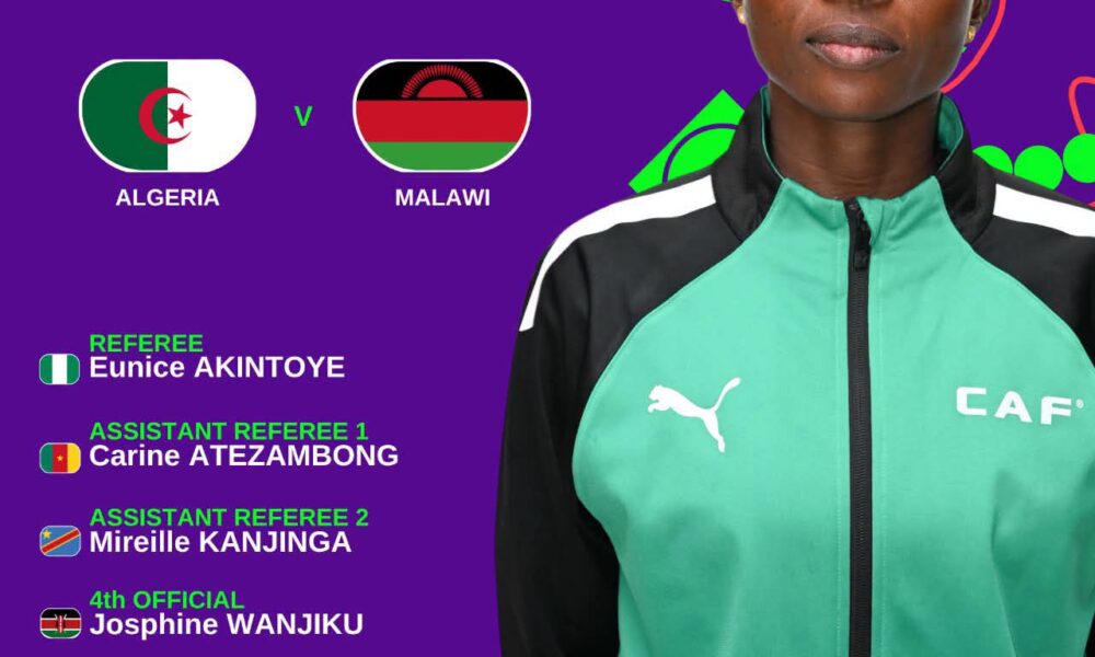 Nigerian Referee Yemisi Akintoye to Officiate Algeria vs Malawi WAFCON Semi-Final