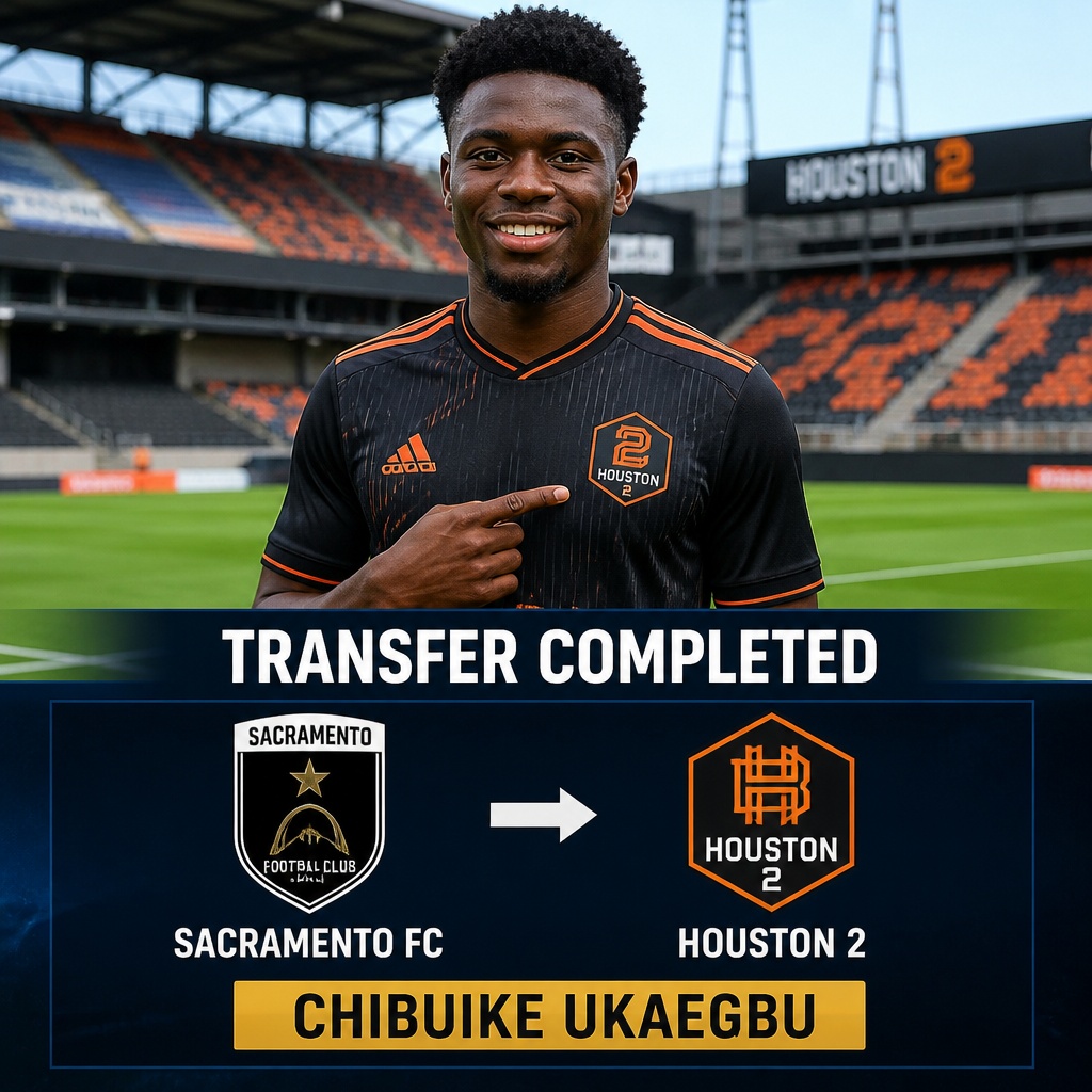 Houston 2 sign American-Nigerian defender Chibuike Ukaegbu from Sacramento FC