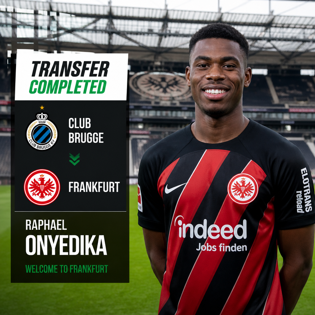 Frankfurt land Nigerian midfielder Raphael Onyedika in €9m deal