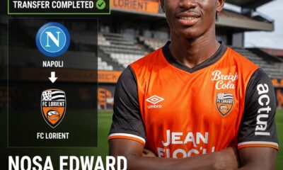 Nosa Edward Obaretin: Italy-Nigeria defender joins Lorient from Napoli on loan
