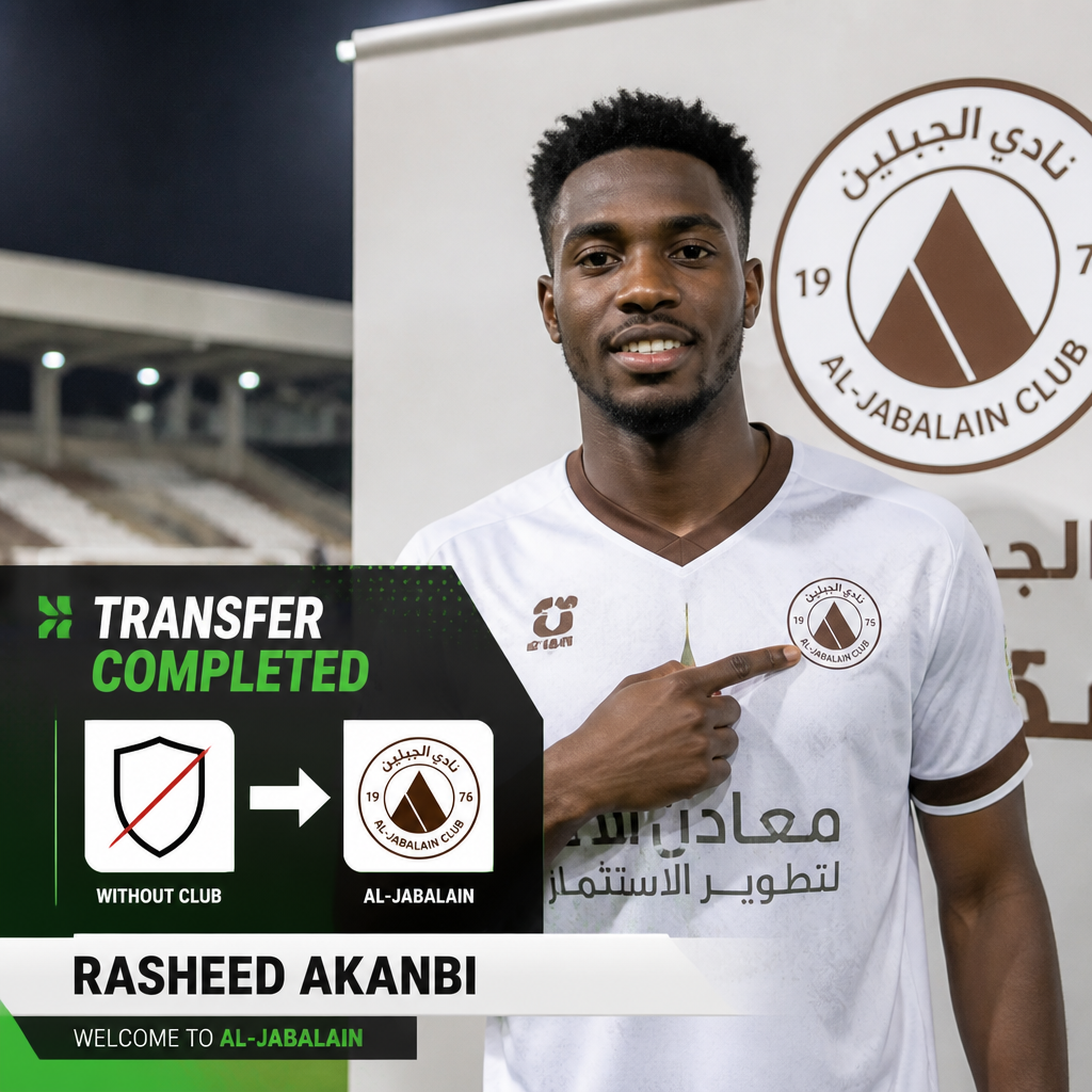 Rasheed Akanbi joins Al-Jabalain: Nigeria winger completes Saudi move