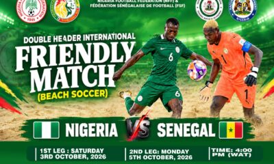 Nigeria, Senegal renew beach soccer rivalry in friendlies