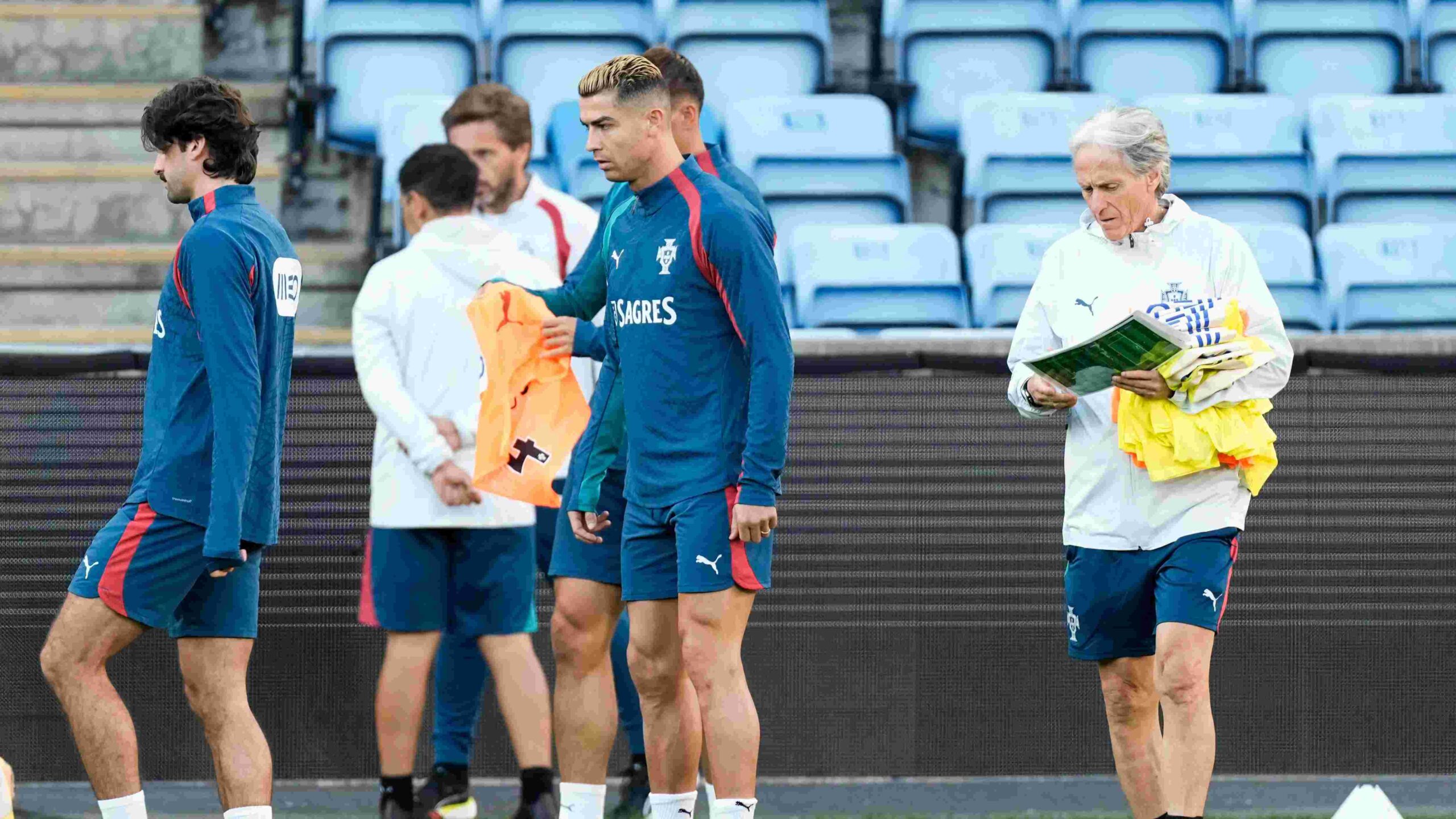 Cristiano Ronaldo and Jesus hold talks as Portugal tension eases before Denmark match Cristiano Ronaldo and Jesus hold talks as Portugal tension eases before Denmark match