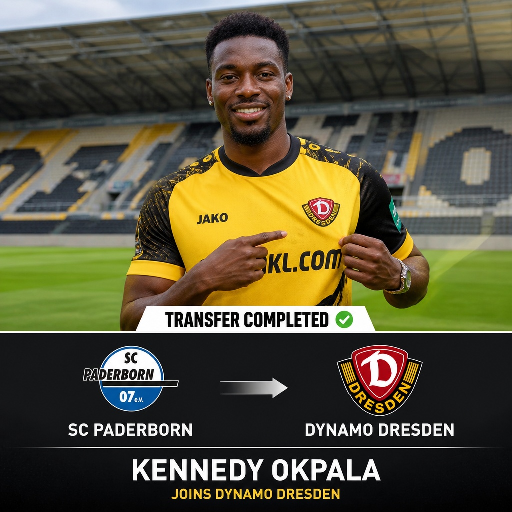 Kennedy Okpala: Dynamo Dresden sign Germany-Nigeria striker on loan