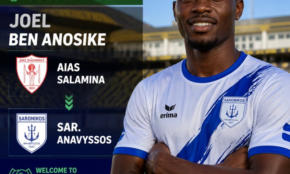 Greek-Nigerian winger Joel Ben Anosike joins Sar. Anavyssos on free transfer