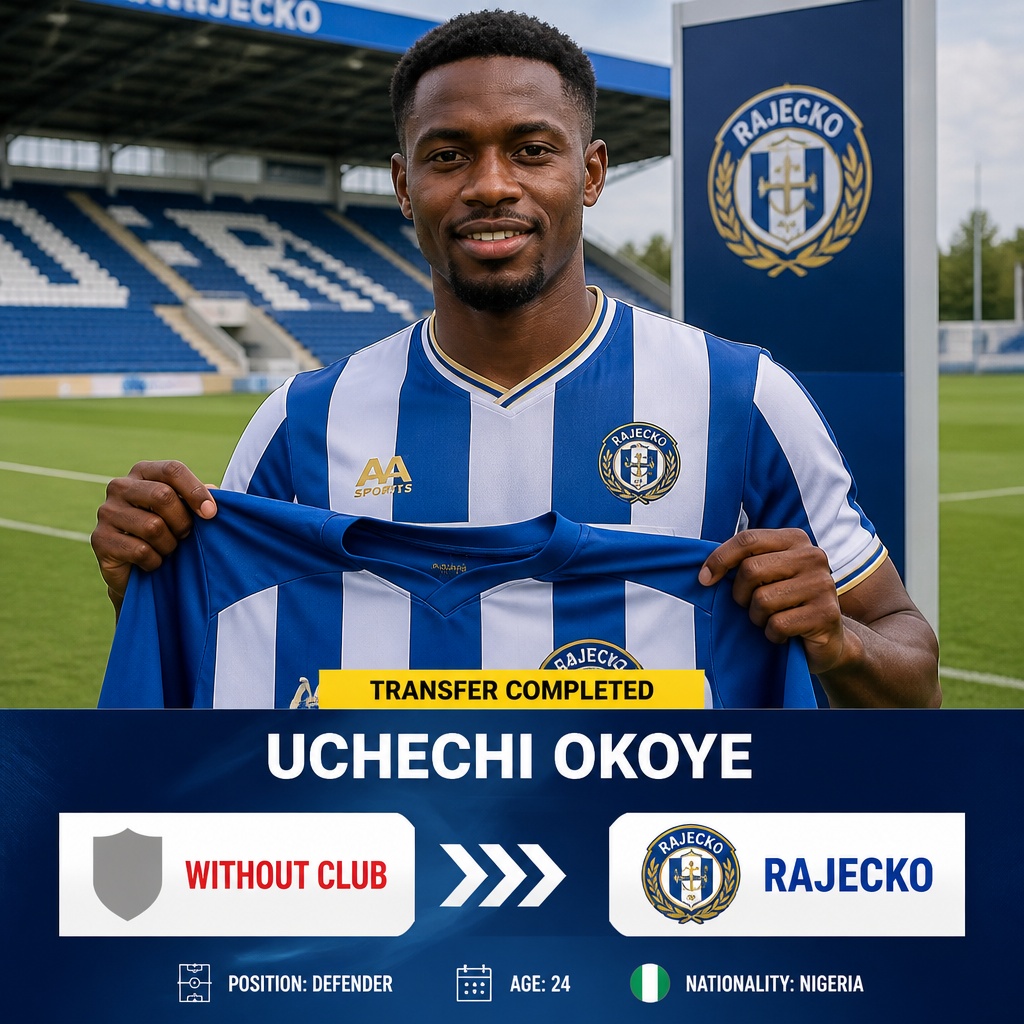 Nigerian winger Uchechi Okoye joins Rajecko as a free agent