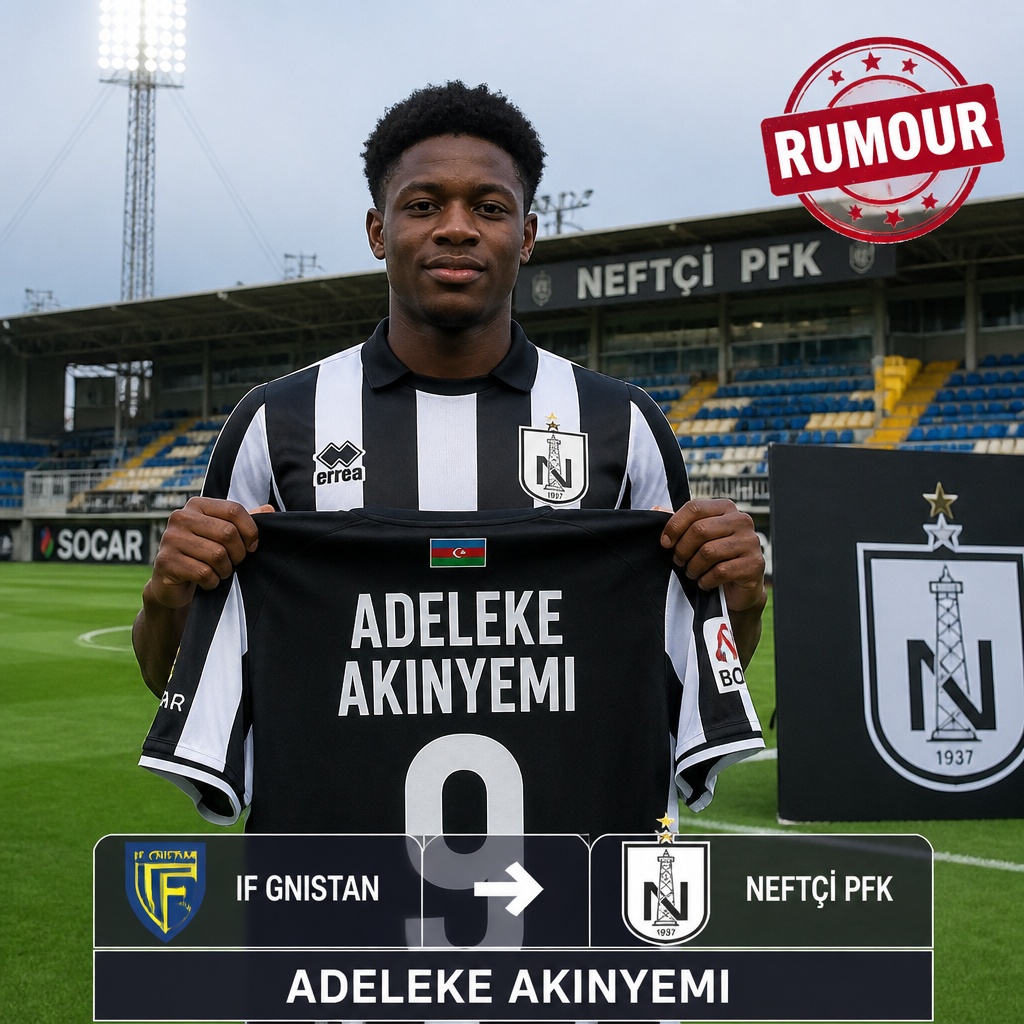 Adeleke Akinyemi linked with Neftchi PFK move from IF Gnistan