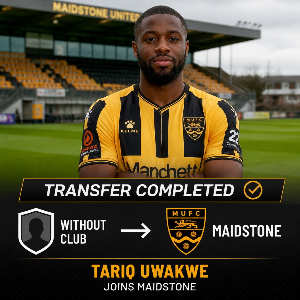 Maidstone sign English-Nigerian midfielder Tariq Uwakwe