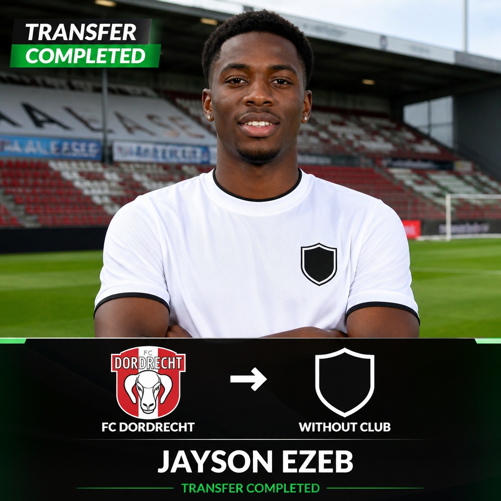 Jayson Ezeb leaves FC Dordrecht to become a free agent