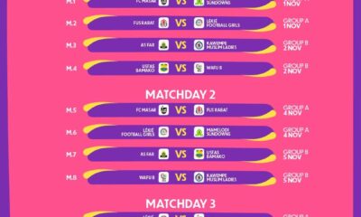 Schedule for 2026 CAF Women’s Champions League revealed