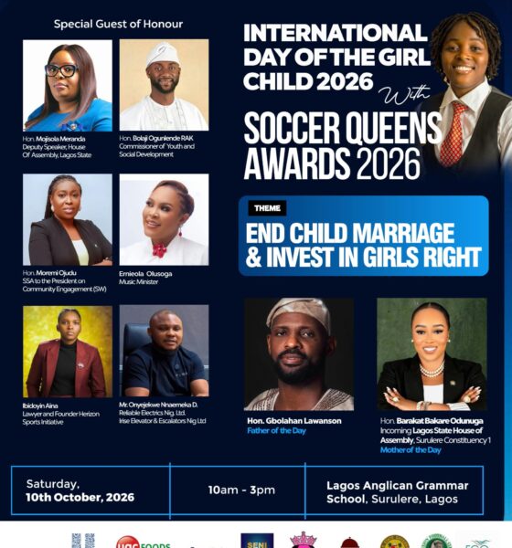 Sapphire Nigeria Women Football Supporters Club champions end to child marriage via International Day of the Girl Child 2026