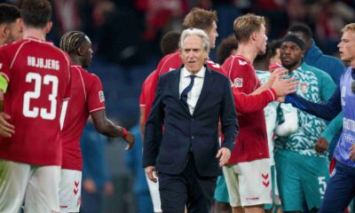 Rasmus Højlund appears to push Jorge Jesus after Denmark defeat by Portugal