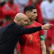 Regragui jokes with Hakimi after PSG’s Champions League win over Barcelona