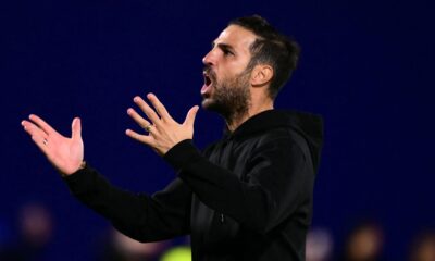 Cesc Fabregas regrets easing off as Como thrash Manchester United 4-1