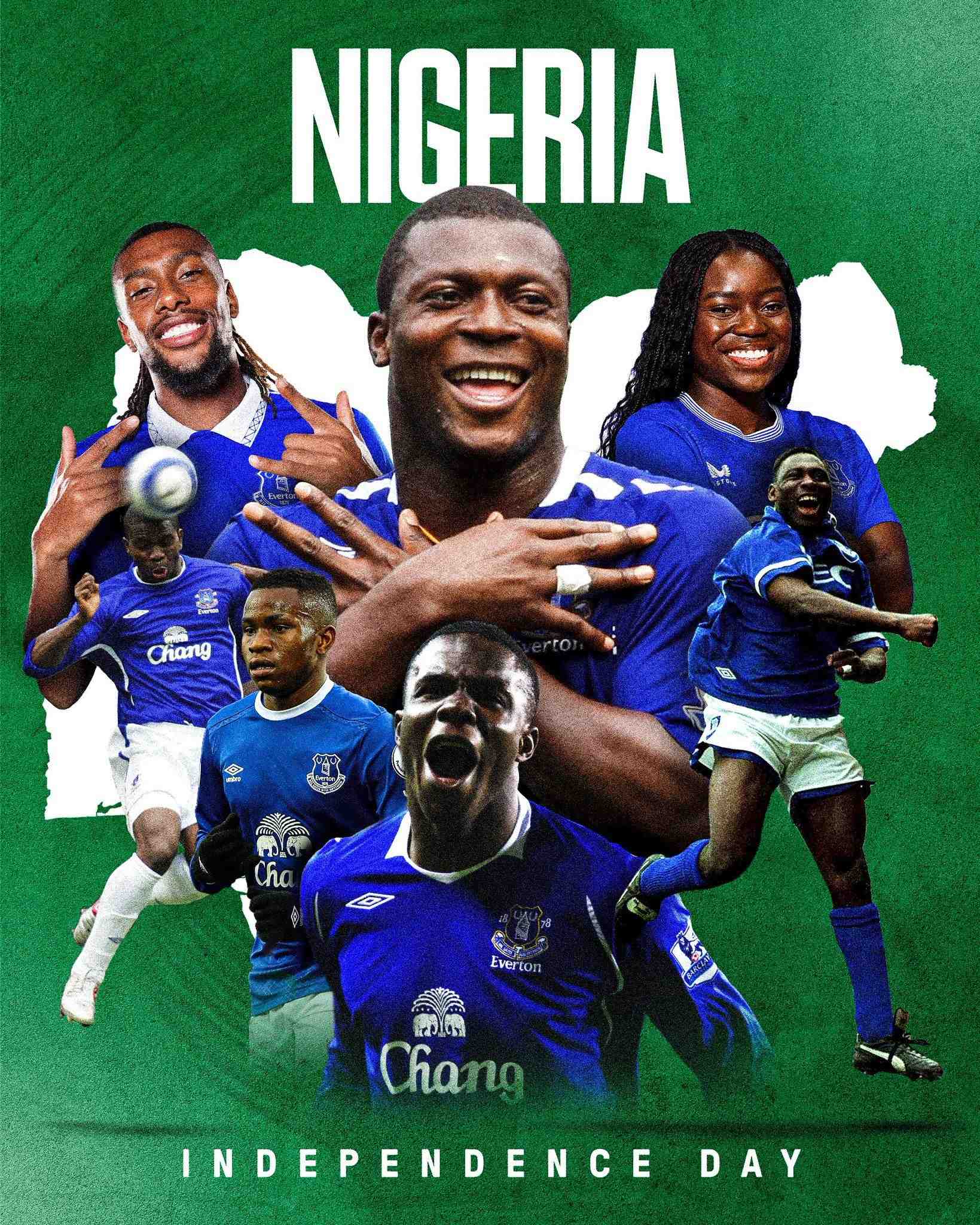 Everton mark Nigeria’s 66th Independence Day with tribute to former stars