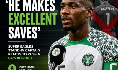 Moses Simon disappointed by Matvey Safonov’s absence for Nigeria friendly