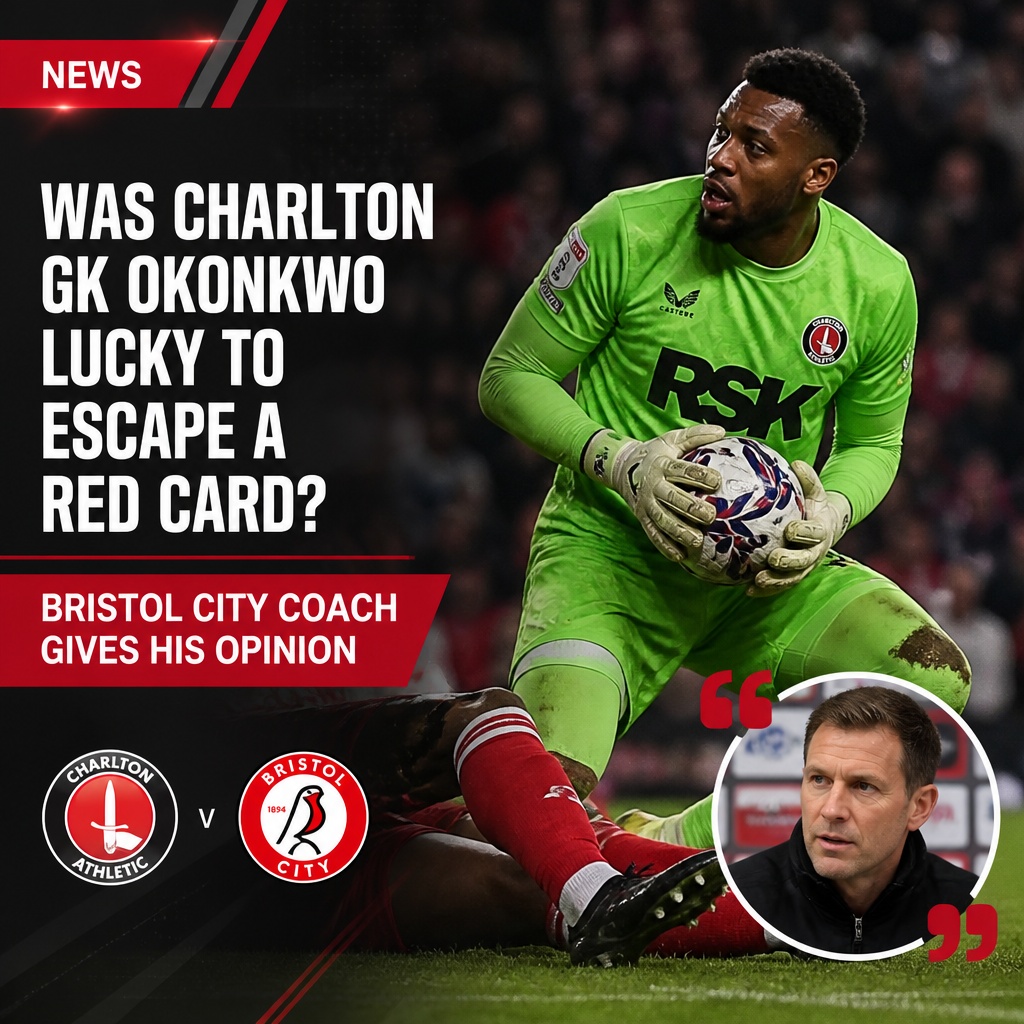 Bristol City boss Michael Skubala says Charlton goalkeeper Arthur Okonkwo should have been sent off