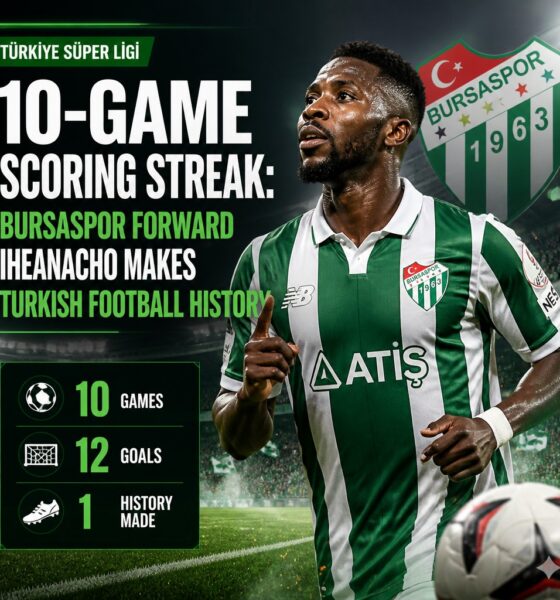 Kelechi Iheanacho sets Turkish scoring record with 10-game streak